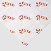 Mousseline Papier de tissus - Sucres de canne à rayures rouge (Détail)