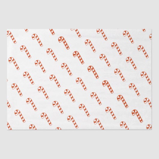 Mousseline Papier de tissus - Sucres de canne à rayures rouge (Recto)