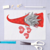 Mousseline Papier de tissus Valentine Gnome (Artisanat)