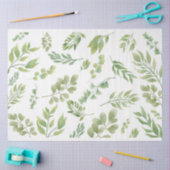 Mousseline Papier de tissus végétal vert flottant (Artisanat)