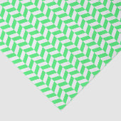 Mousseline Papier de tissus vert clair et blanc à squelette (Détail)