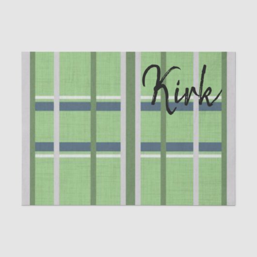 Mousseline Papier de tissus vert Plat (Recto)