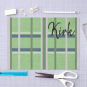 Mousseline Papier de tissus vert Plat (Artisanat)