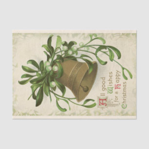 Mousseline Papier de tissus Vintage Christmas Bell (Mistletoe