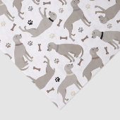 Mousseline Papier de tissus Weimaraner Bones and Paks (Détail)