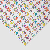 Mousseline Papier de tissus Whimsical Chien and Cat Paws (Détail)