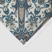 Mousseline Papier déco d'inspiration marocaine bleu et blanc (Détail)