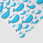 Mousseline Papier décoratif baleines bleues (Détail)