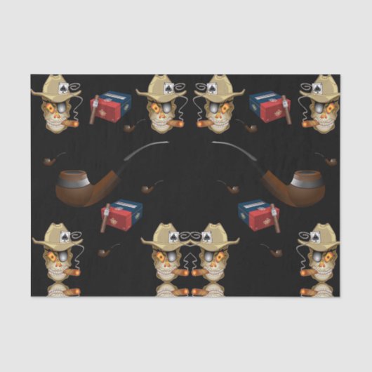 Mousseline Papier décoratif mancave cigares (Recto)