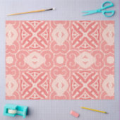 Mousseline Papier découpage art déco rose et crème (Artisanat)