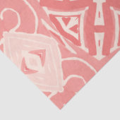 Mousseline Papier découpage art déco rose et crème (Détail)