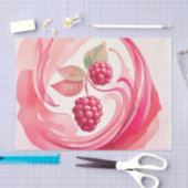 Mousseline Papier decoupage aux framboises (Artisanat)