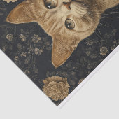 Mousseline Papier Découpage Chat Ginger (Détail)