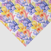 Mousseline Papier découpage Crocus Jaune Violet, Floral (Détail)