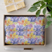 Mousseline Papier découpage Crocus Jaune Violet, Floral (Cadeau)