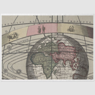 Mousseline Papier découpage de la carte planète Terre