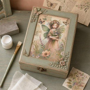 Mousseline Papier découpage éphémère de fée de la forêt vinta