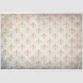 Mousseline Papier Découpage Fleur De Lis Tan (Recto)