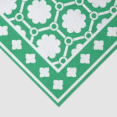 Mousseline Papier Découpage Incrustation d'Os Moderne Vert Cl (Détail)
