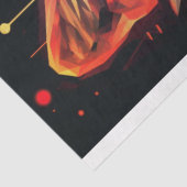 Mousseline Papier Découpage orange Abstrait Wolf (Détail)