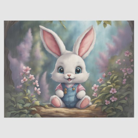 Mousseline Papier Découpage Petit Lapin (Recto)