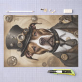 Mousseline Papier découpage Steampunk Pitbull (Artisanat)
