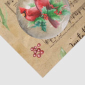 Mousseline Papier Découpe Cardinal de Noël (Détail)