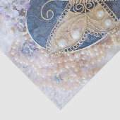 Mousseline Papier Découpe Mariage Papillon Blanc Or (Détail)