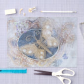 Mousseline Papier Découpe Mariage Papillon Blanc Or (Artisanat)