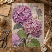 Mousseline Papier Découpe Script Éphémère Hydrangea Rose Anti