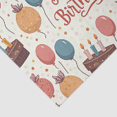 Mousseline Papier d'emballage cadeau d'anniversaire (Détail)