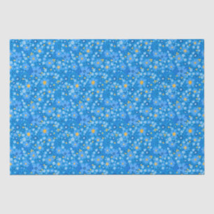 Mousseline Papier d'emballage design de fleur d'aquarelle ble