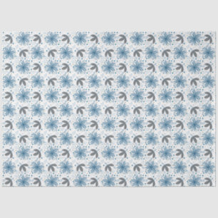 Mousseline Papier d'emballage floral abstrait en papier de so
