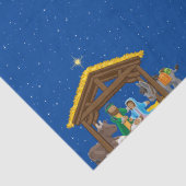 Mousseline Papier d'enveloppement de Noël de Nativité (Détail)