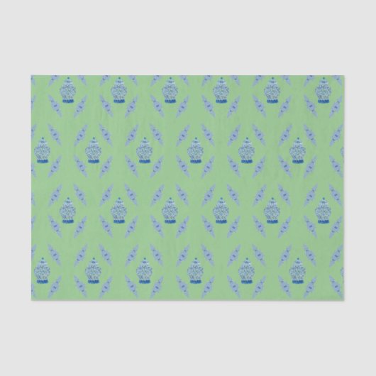 Mousseline Papier d'enveloppement de pot peint à la main (Recto)