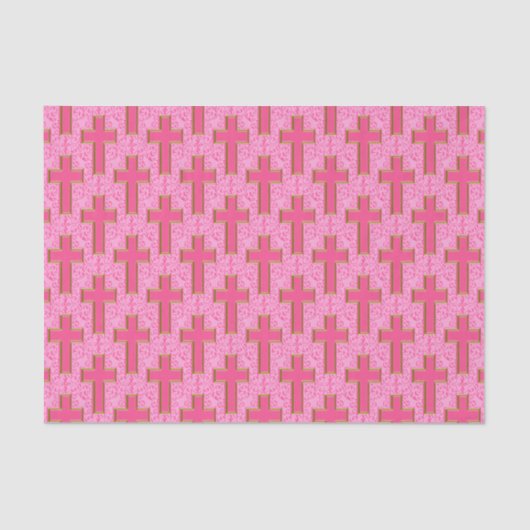Mousseline PAPIER D'ENVELOPPEMENT D'UNE Croix 22 Pink-TISSUE (Recto)