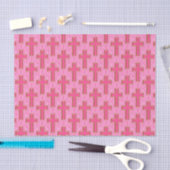 Mousseline PAPIER D'ENVELOPPEMENT D'UNE Croix 22 Pink-TISSUE (Artisanat)