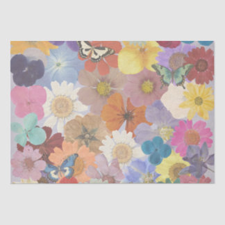 Mousseline Papier d'enveloppement floral coloré