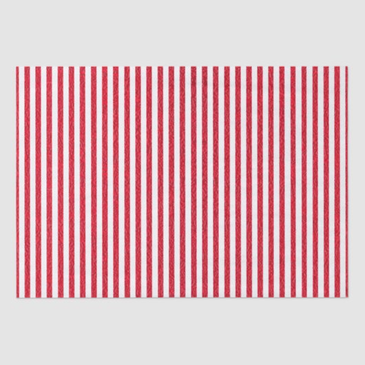Mousseline Papier d'enveloppement rayé rouge et blanc (Recto)