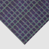 MOUSSELINE PAPIER D'IMPRESSION TISSUE CARRÉ JAPONAIS BLEU EN  (Détail)