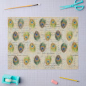 Mousseline Papier élogieux de Decoupage d'éphémères de paon (Artisanat)