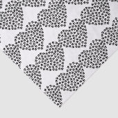 Mousseline papier Empreinte de patte de silhouette du coeur (Détail)