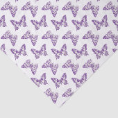 Mousseline Papier en papier de tissu blanc pourpre (Détail)