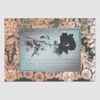 MOUSSELINE PAPIER EN TISSU DE LACE NOIRE ROSE NOIR HALLOWEEN