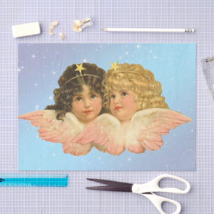 MOUSSELINE PAPIER EN TISSU ÉTOILES VINTAGES EN ANGEL DOUCE SU