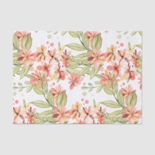Mousseline Papier en tissus de couleur florale à l'eau de pêc