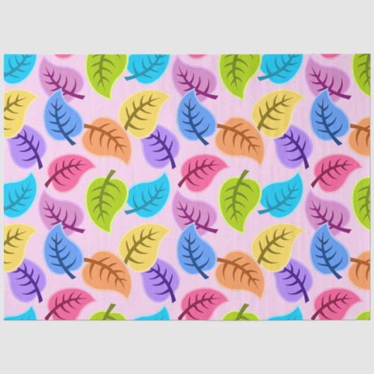 Mousseline papier feuille arc-en-ciel (Recto)
