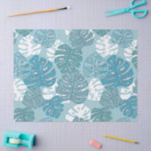 Mousseline papier feuille bleu (Artisanat)