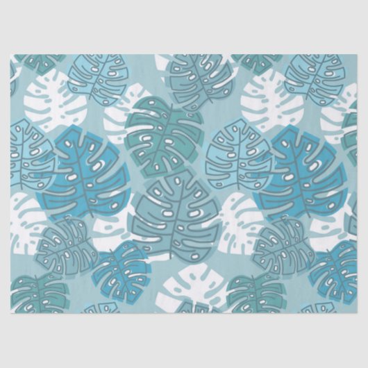 Mousseline papier feuille bleu (Recto)