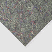 Mousseline Papier fin marbré vert (Détail)